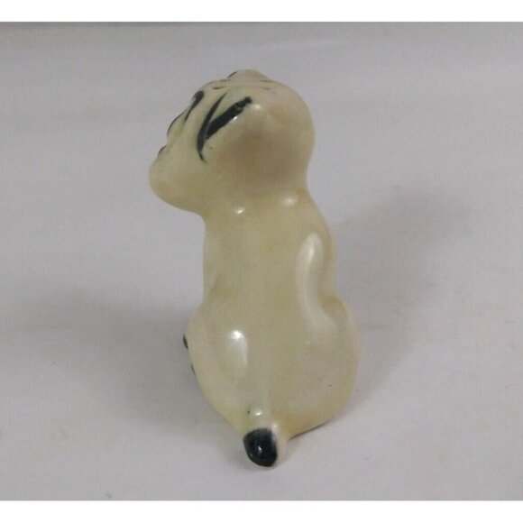 Vintage White Surprised Adorable Puppy Dog 2.25" Salt & Pepper Shakers Japan - Picture 5 of 13